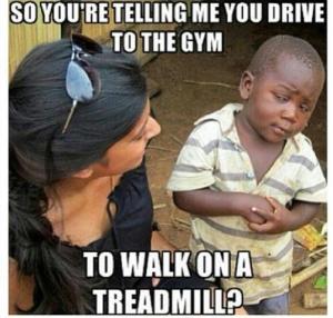 walk on treadmill